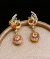 Latest Peacock Design Diamond Earring Gold Imitation Jewelry ER4410