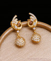 Trendy White Stone Peacock Earring 1 Gram Jewellery For Women ER4412