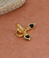 Traditional Evil Eye Heart Hoops Gold Plated Earring ER4425