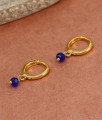 Cute Hanging Sapphire Crystal Hoop Earring ER4427