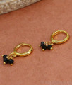 Multi Black Beads Gold Hoops Daily Wear Earrings ER4434