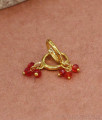 Beautiful Ruby Stone Hoop Earring Gold Plated Jewelry ER4438