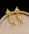 Plain Two Gram Gold Dangler Earring For Brides ER4446