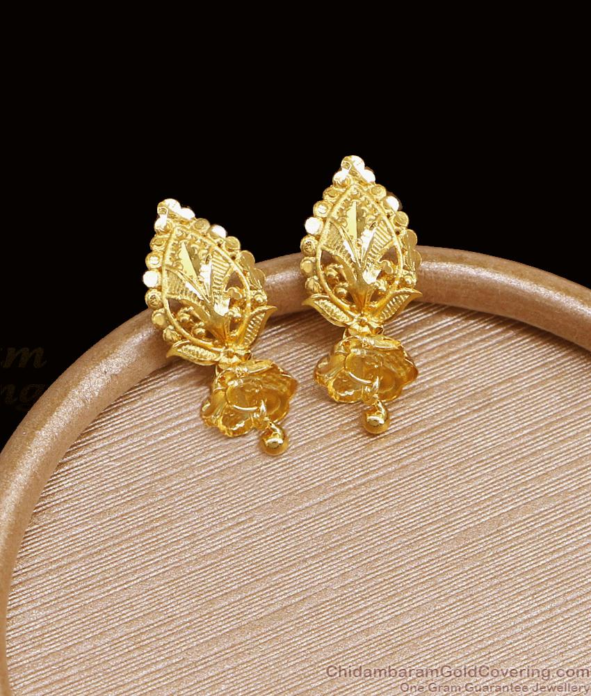 Small Gold Look Screw Back Jhumki Earring Shop Online ER4448