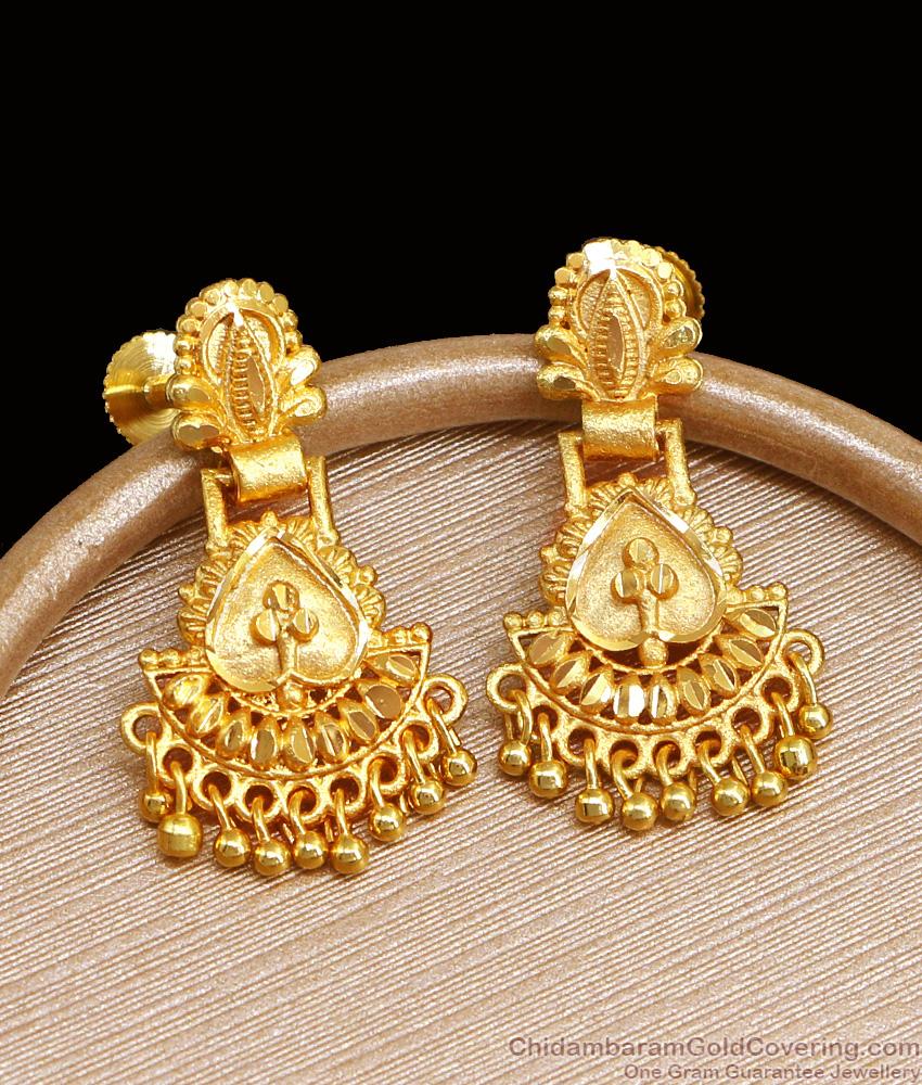 Wedding Forming Gold Earring Without Stone For Women ER4450