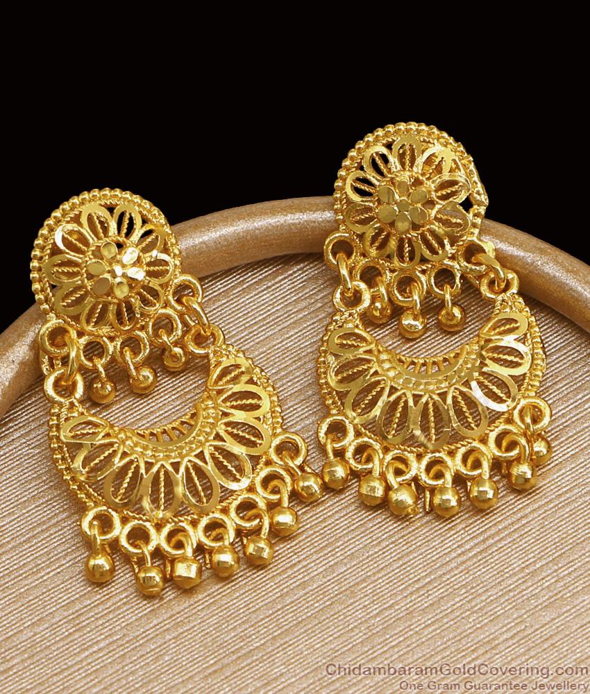 Stylish 1 Gram Gold Dangler Earring For Marriage ER4452