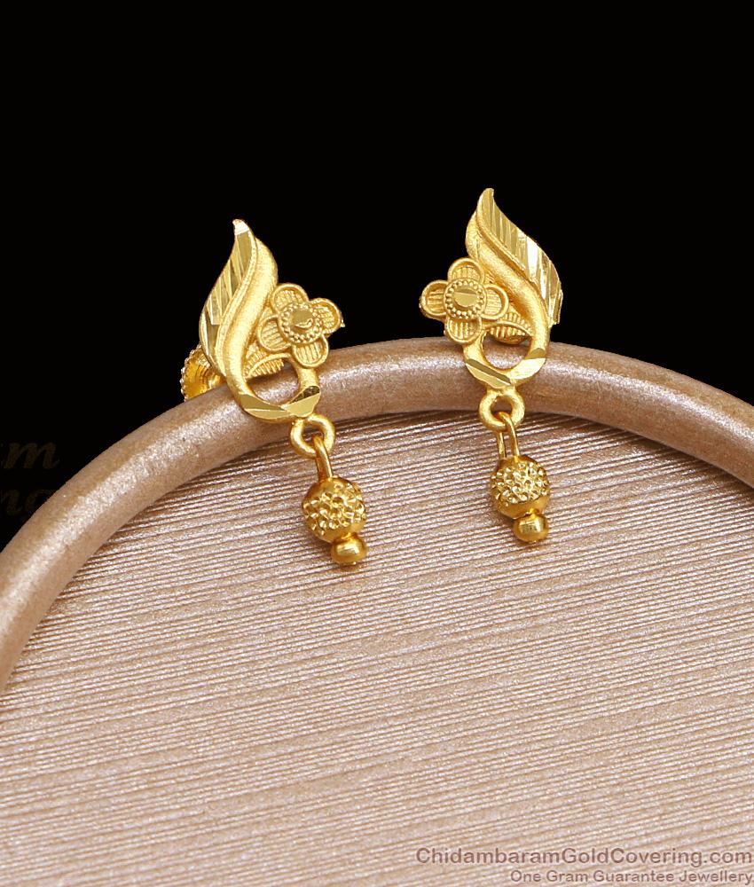 Stylish Forming Gold Earring Function Wear Floral Stud ER4458