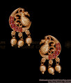 Ruby Kemp Stone Peacock Studs Antique Earring ER4462