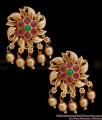 Elegant Flower Design Antique Stud Earring With Stones ER4464