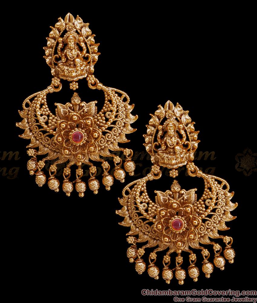 Temple Jewelry Antique Earring Lakshmi Design Wedding Collections ER4467