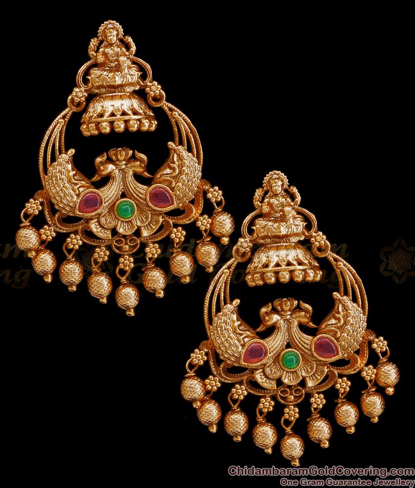 Bridal Antique Gold Earring Dangler Collection For Women ER4468