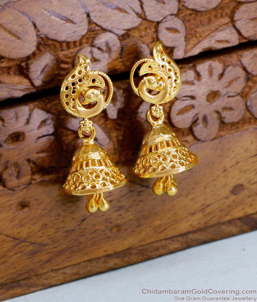 Trendy Peacock Design Gold Jhumka Earring For Marriage ER4478