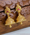 Elegant Gold Design Jhumki Earring Ruby Stone Design ER4482