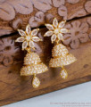 Glittering Diamond Earring Zirconia Gold Jhumka Online ER4486