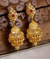 Latest 3 Layer One Gram Gold Jhumka Women Fashion Collection ER4494