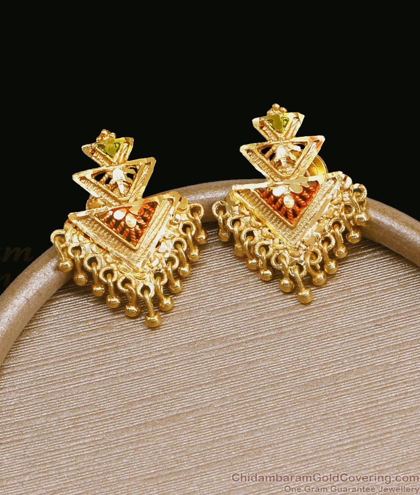 Buy New Gold Design Dangler Earring Layer Design Bridal Wear ER4504