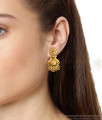 Latest Enamel Pattern Two Gram Gold Wedding Earring For Women ER4505