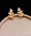 Attractive Leaf Design Diamond Stud Earring For Gifts ER4525