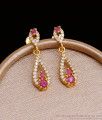 Stylish Gold Plated Droplet Earring Stone Danglers ER4526