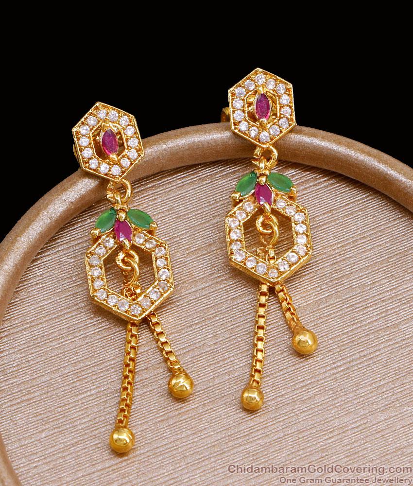 New Model Hanging Beads Stone Earring For Weddings ER4531