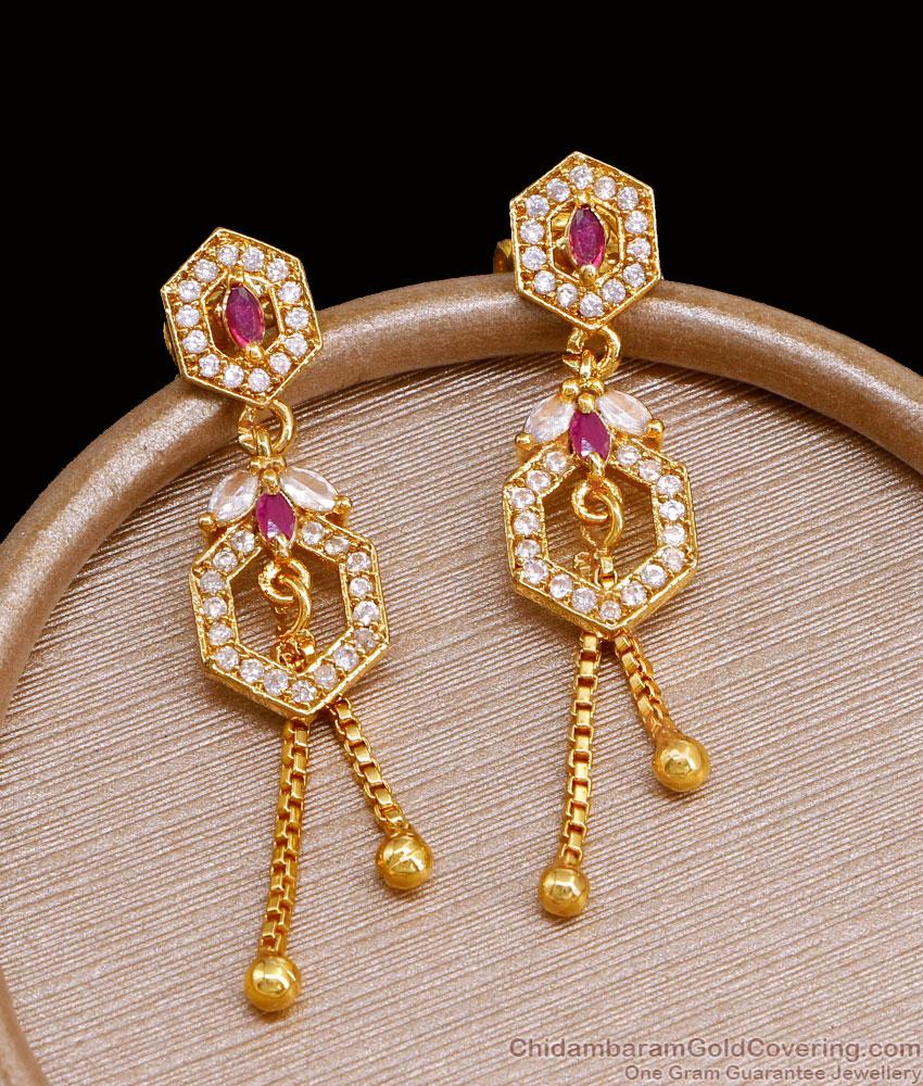 Buy Gold Designer Stone Dangler For Bridal Women ER4532