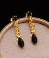 Evil Eye Black Stone Gold Dangler Earring Design ER4534