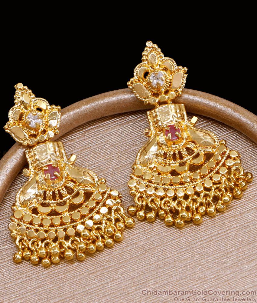 Attractive Bridal Wear Gold Imitation Earring With Stone ER4539