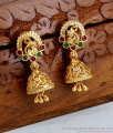 Traditional Peacock Design Gold Imitation Jhumki ER4554