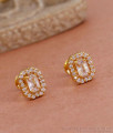 American Diamond Stud Earrings Gold Imitation Jewelry ER4562