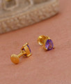 Buy Daily Wear Amethyst Stone Droplet Gold Earring ER4564