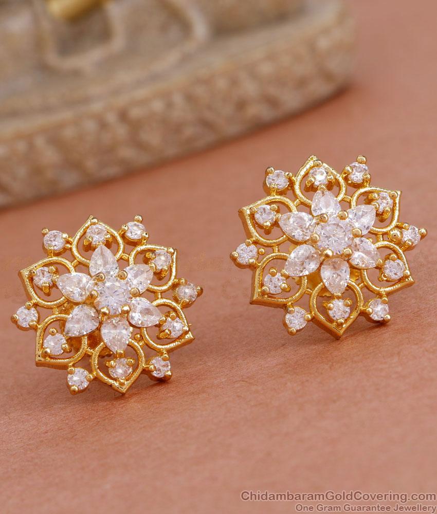 Beautiful Gold Imitation Diamond Stud Earring ER4575