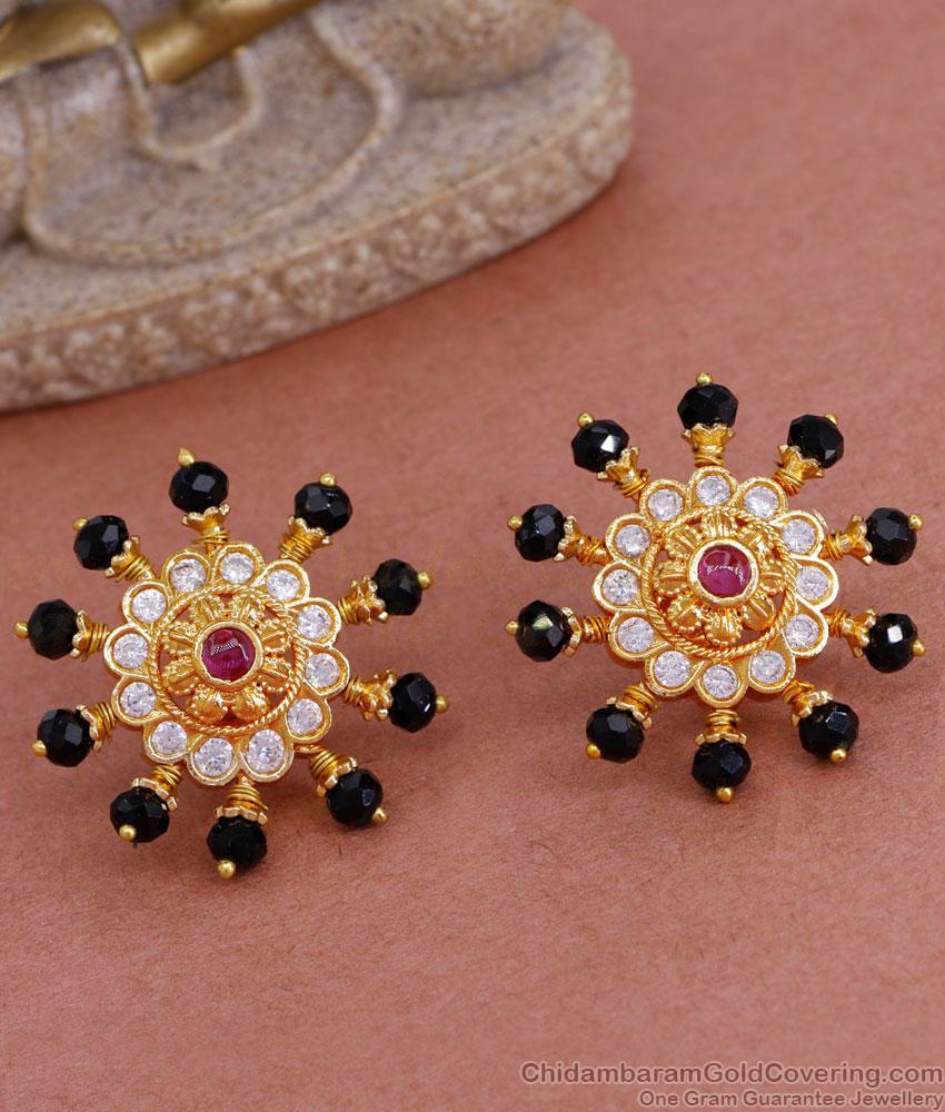 New Model Black Crystal Studs Gold Imitation Earring Online ER4587