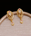 Simple Gold Plated Ad Stone Earrings Stud Design ER4589