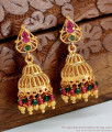 New Model Hanging Crystals Gold Jhumki Earring Designs ER4616