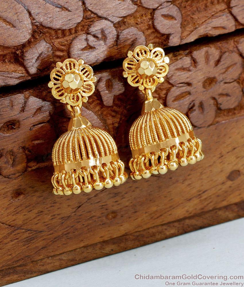 Latest Gold Design Jhumki Earring Floral Design For Women ER4623