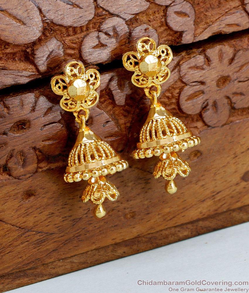 Wedding Gold Plated Layered Jhumkas At Affordable Price ER4625