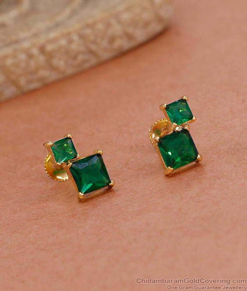 Real Gold Design Semi Precious Stone Studs Online ER4645