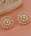 Glittering American Diamond Stone Big Stud Earring For Brides ER4656