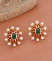 Beautiful Gold Imitation Kemp Stone Earring Pearl Jewelry ER4664