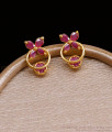 Stylish Ruby Stone Gold Imitation Stud Earring Shop Online ER4677