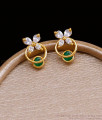 New Model Emerald White Stone Gold Imitation Stud Earring Online ER4679