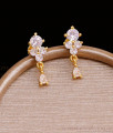 Stylish White Stone Earring Gold Plated Studs For Women ER4682