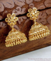 Wedding Gold Plated Earring Plain Beads Jhumka Online ER4687