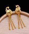 Light Weight Gold Imitation Earring Swan Design Danglers ER4699