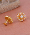 Sparkling Artificial Diamond Stud Earring Gold Design ER4701