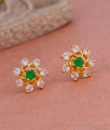 Buy One Gram Gold Ad Stone Stud Earrings Online ER4705