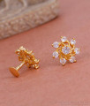 Small Screw Back 1 Gram Gold Stud Diamond Earring ER4707