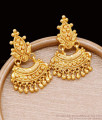 Real Gold Design Calcutta Pattern Earring Without Stone ER4714