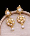 22Kt Gold Tone Earring Full Pearl Stone Dangler For Women ER4725