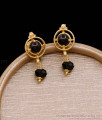 Daily Wear Black Stone Gold Plated Stud Earring Online ER4728